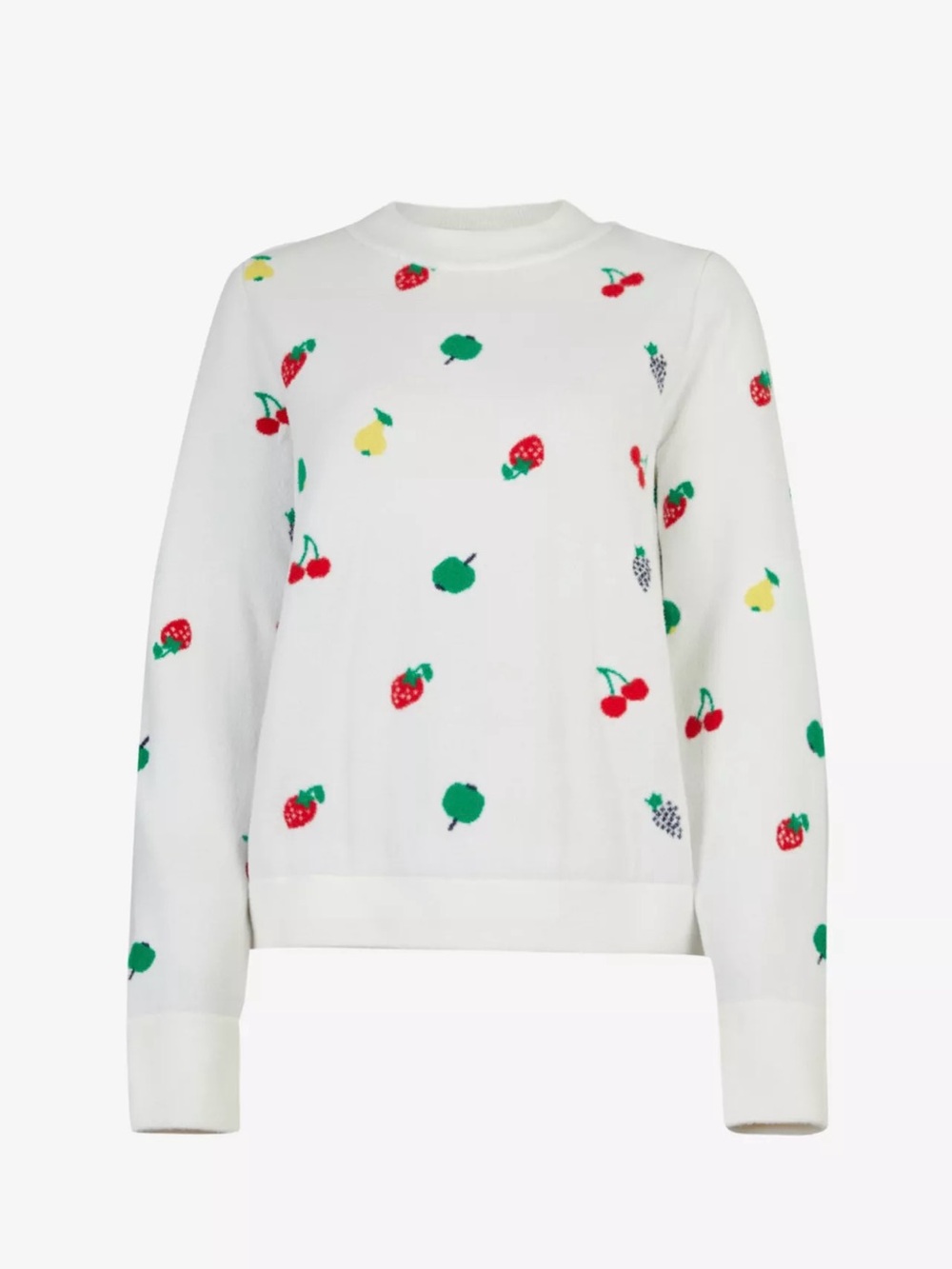 Fruit-Print Crewneck Sweater